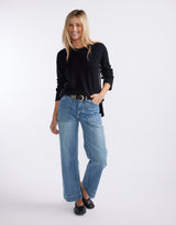 Riviera Wool Cashmere Knit - Black