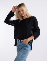 Riviera Wool Cashmere Knit - Black