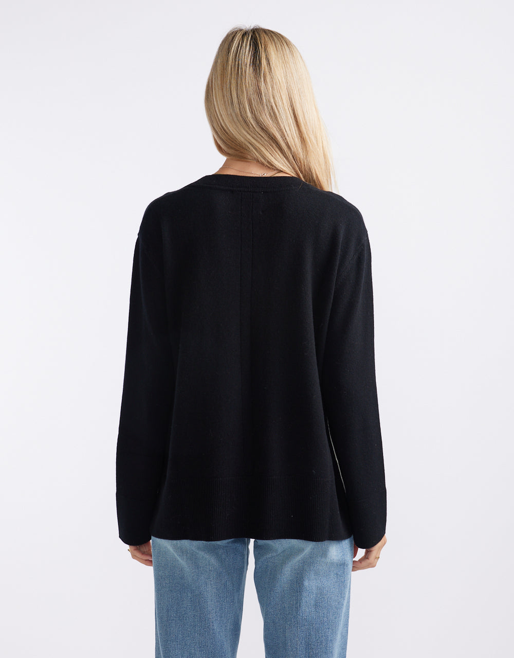 Riviera Wool Cashmere Knit - Black