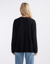 Riviera Wool Cashmere Knit - Black