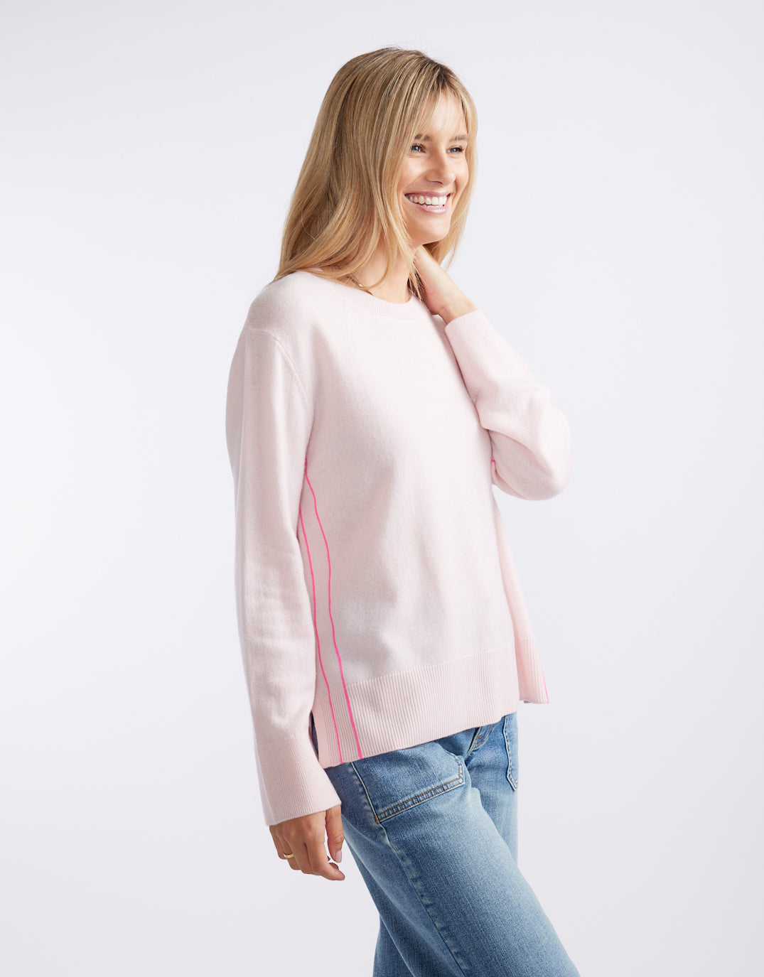 Riviera Wool Cashmere Knit - Ice Pink