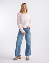 Riviera Wool Cashmere Knit - Ice Pink