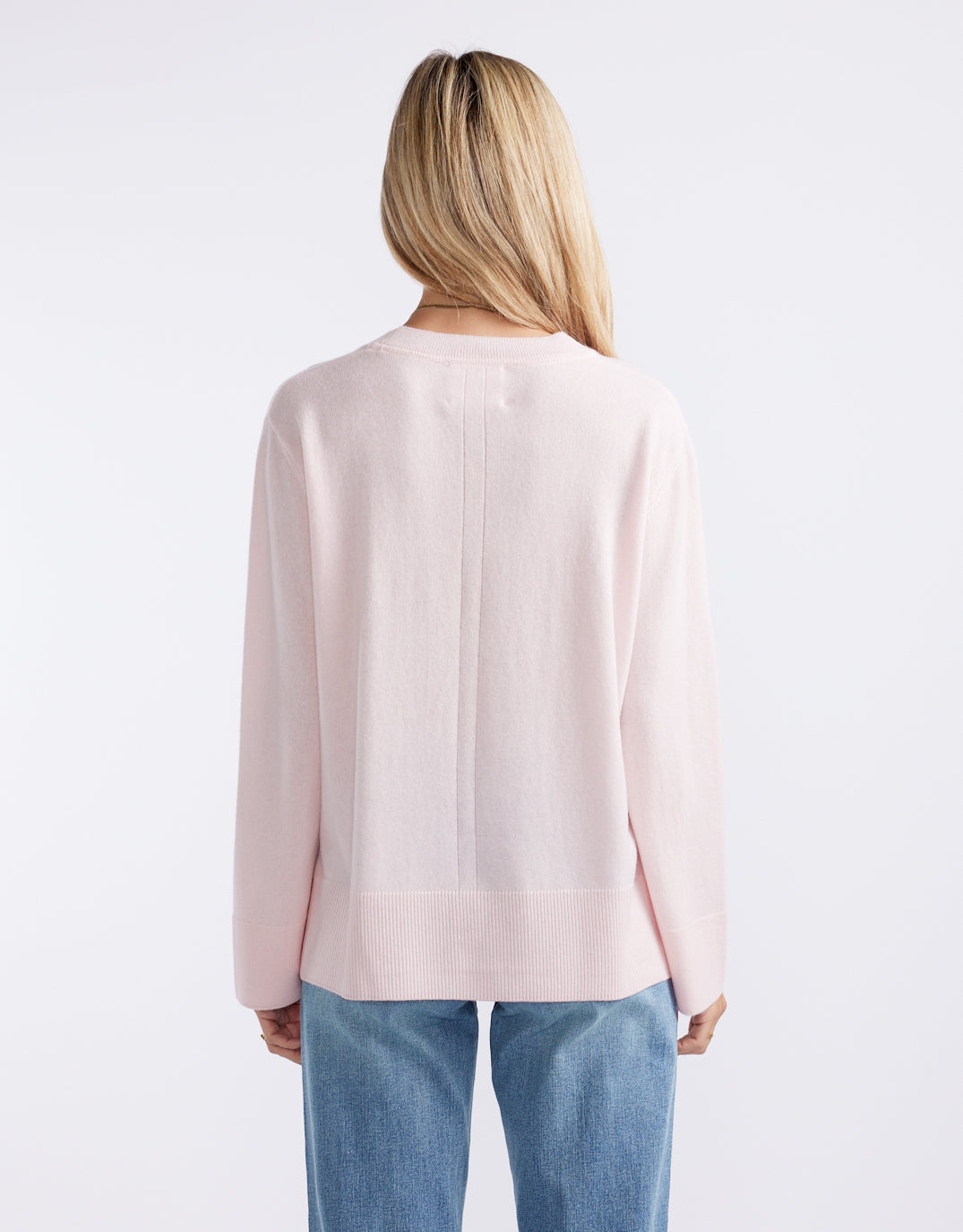 Riviera Wool Cashmere Knit - Ice Pink