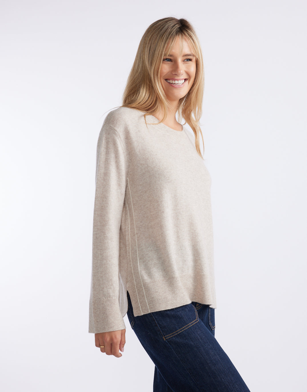 Riviera Wool Cashmere Knit - Oat