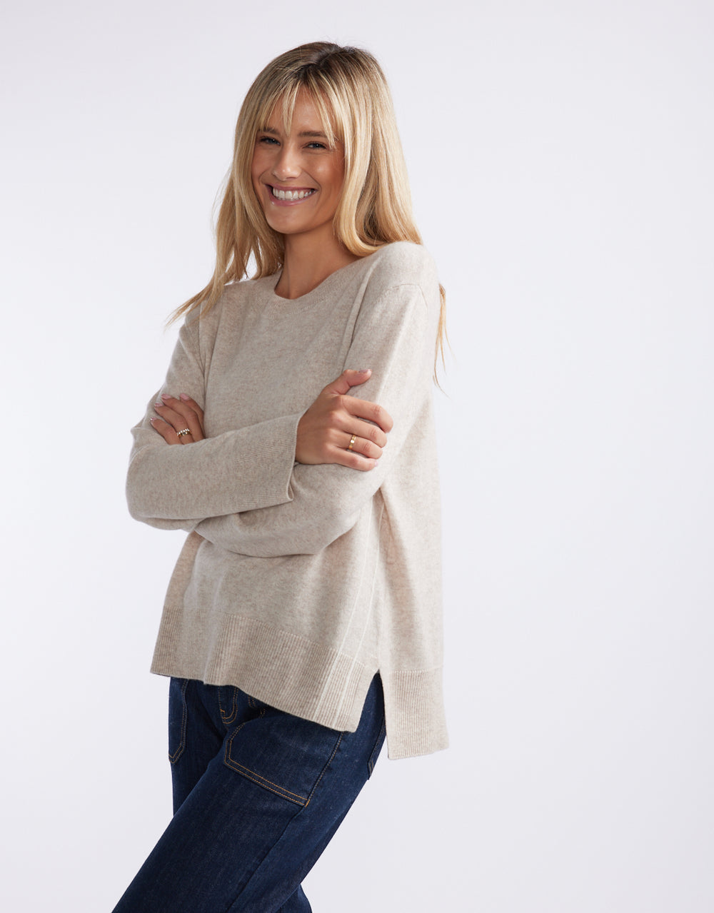 Riviera Wool Cashmere Knit - Oat