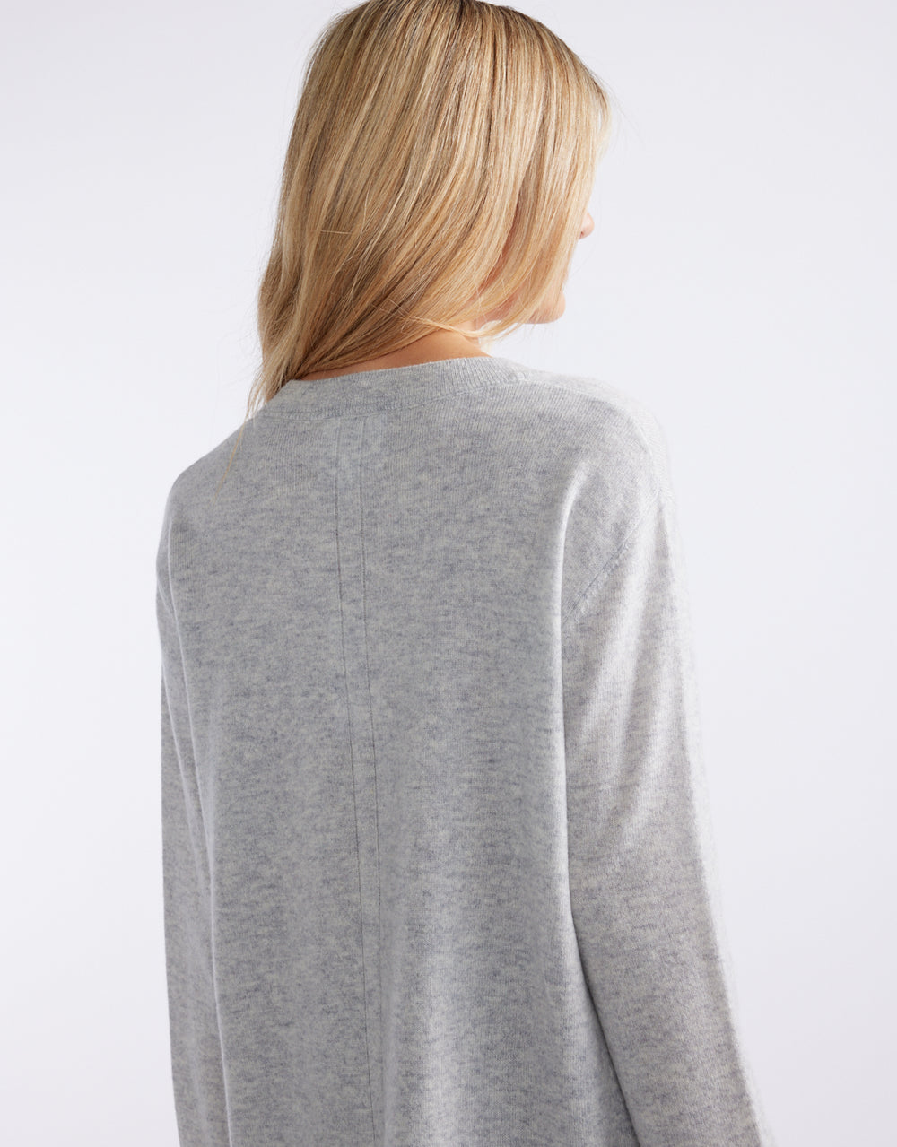 Riviera Wool Cashmere Knit - Grey Marle