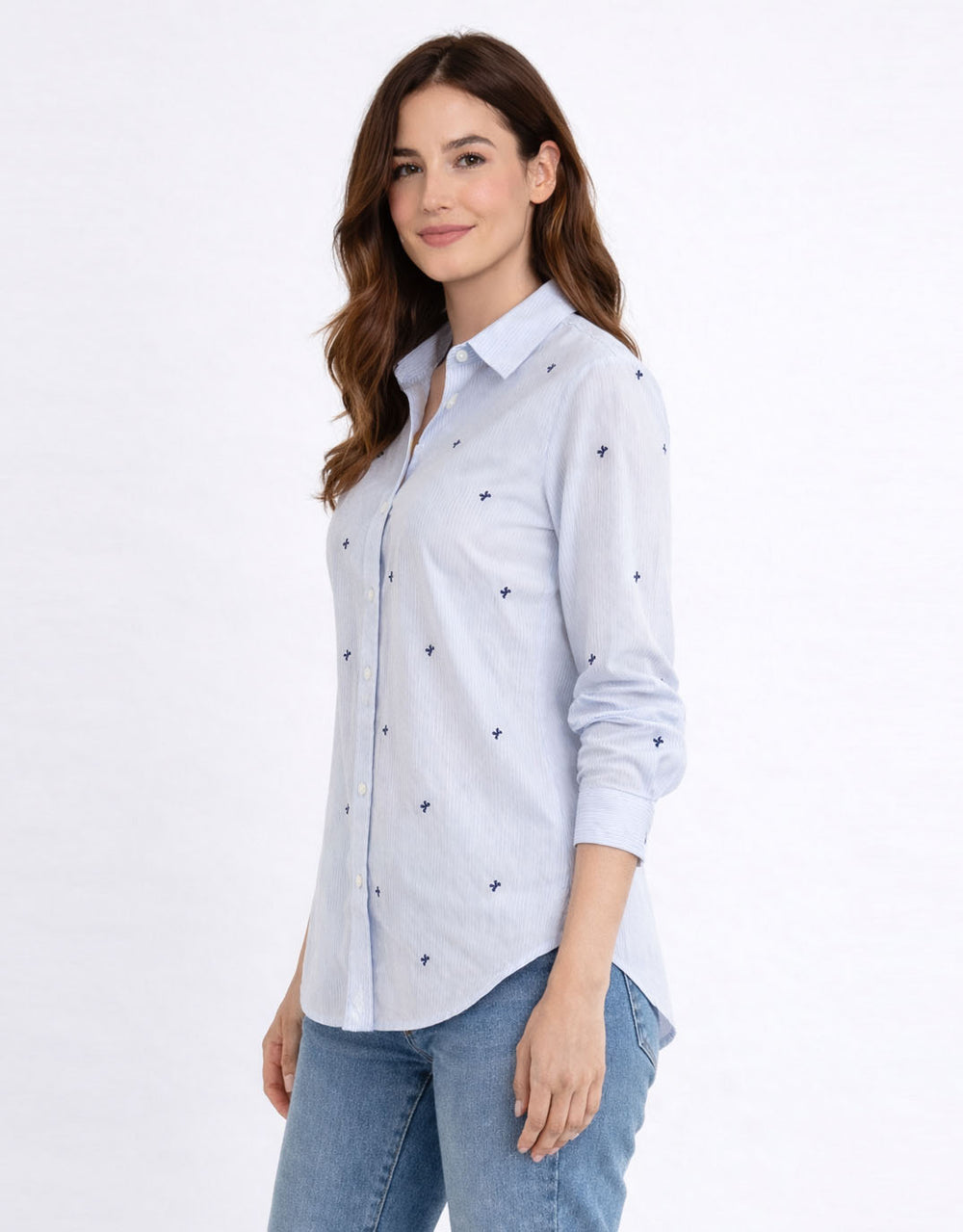 Reid Shirt - Blue Bow Stripe