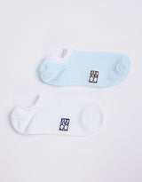 Monogram Socks - Ice Blue/White 2 Pack