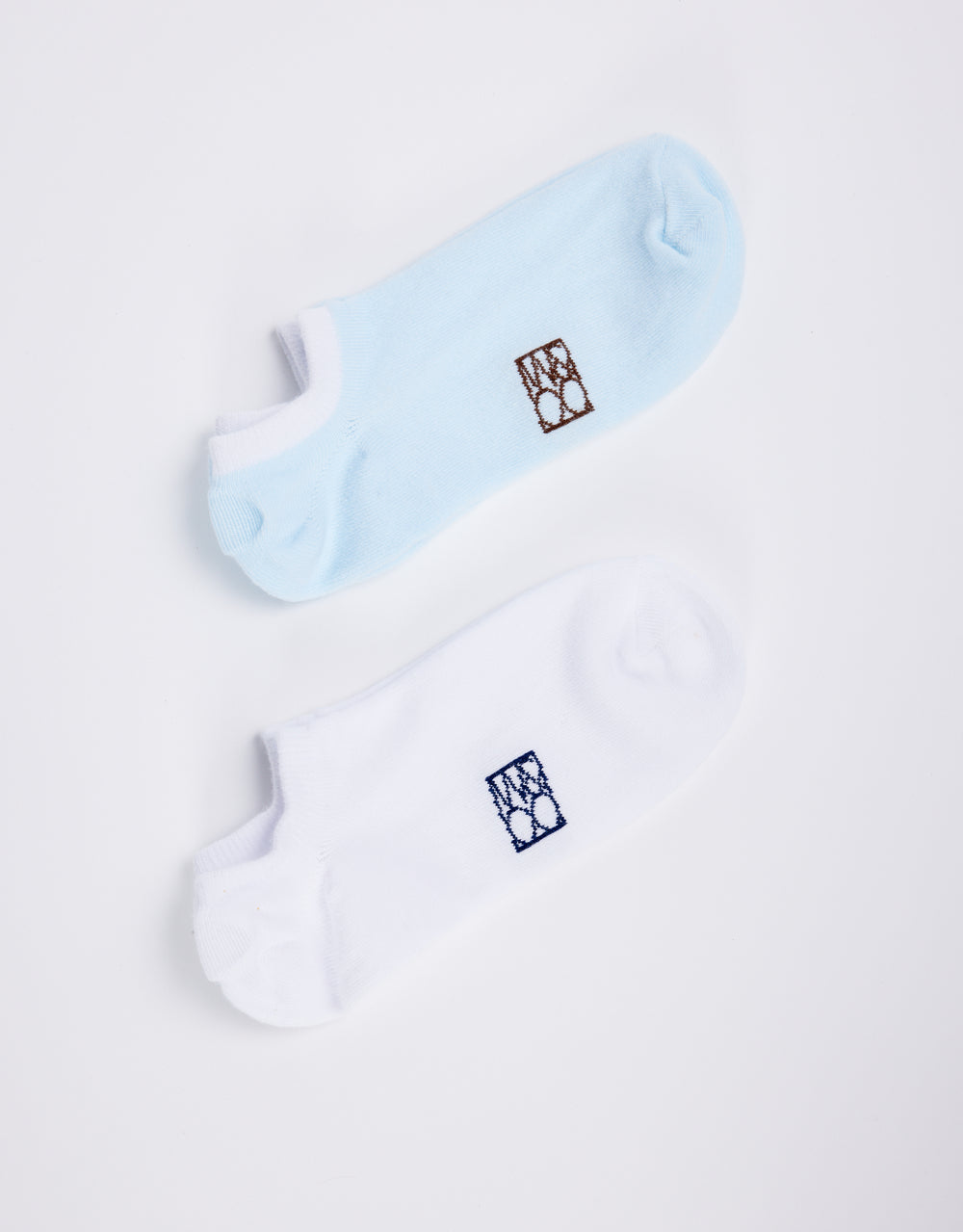 Monogram Socks - Ice Blue/White 2 Pack