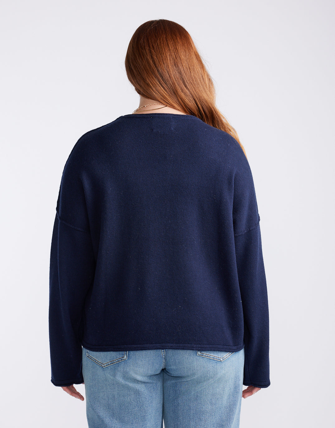 Sorrento Raw Edge Knit - French Navy