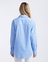 Hayley Classic Shirt - Blue/White Stripe