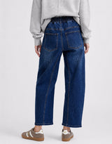 Sienna Barrel Jeans - Dark Blue