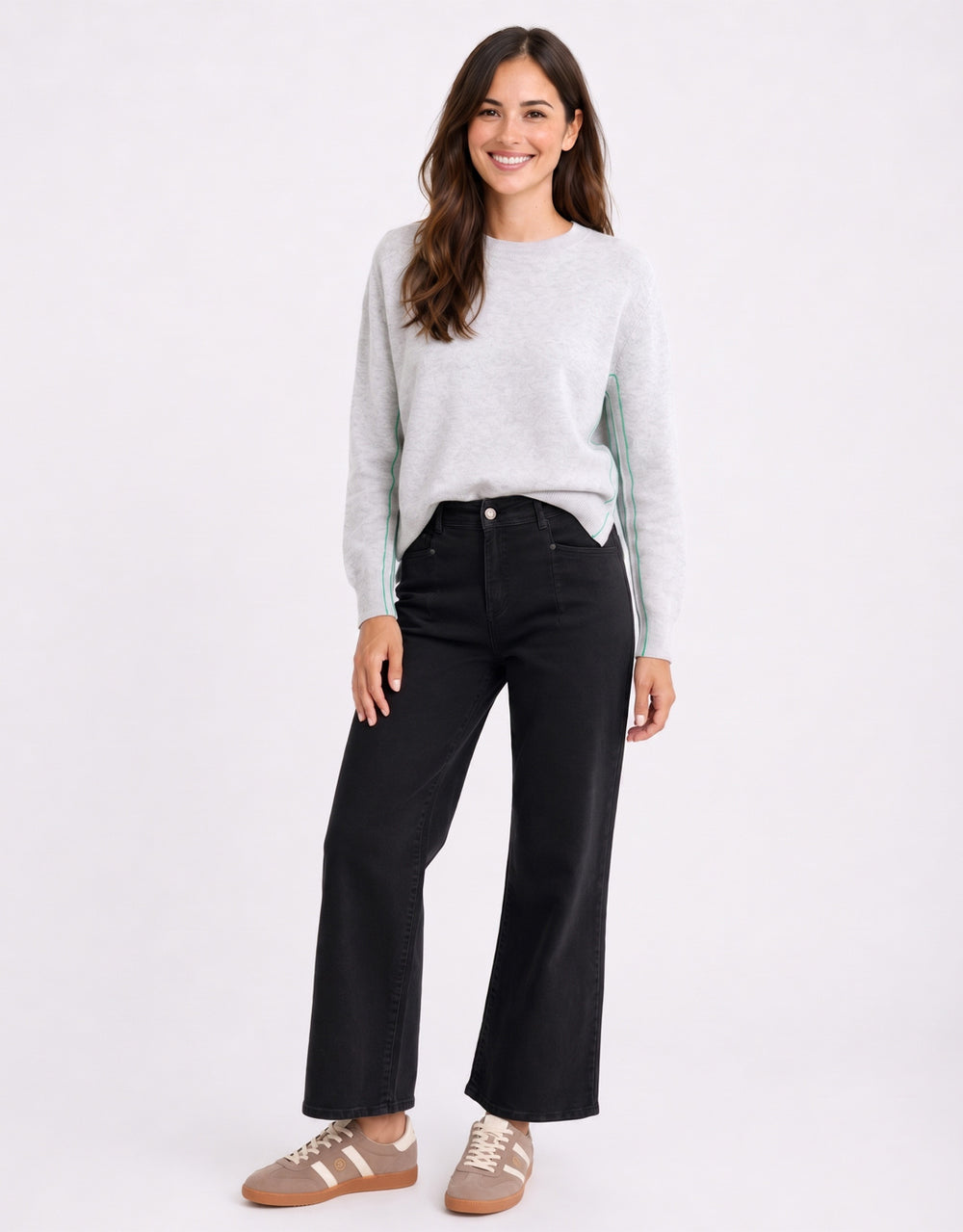 Sophia Cropped Stretch Jean - Black