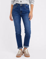 Stretch Mom Jean - Dark Blue