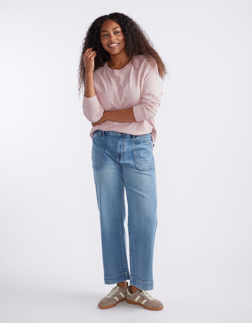 Sunset Throw On Top - Dusty Pink