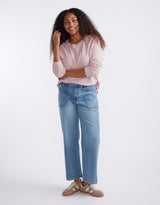 Sunset Throw On Top - Dusty Pink