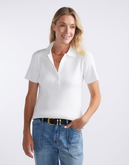 The Classic Rib Top - White