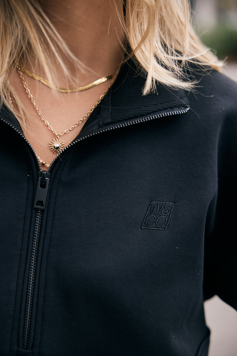 Escape Super Soft Half Zip Top - Black
