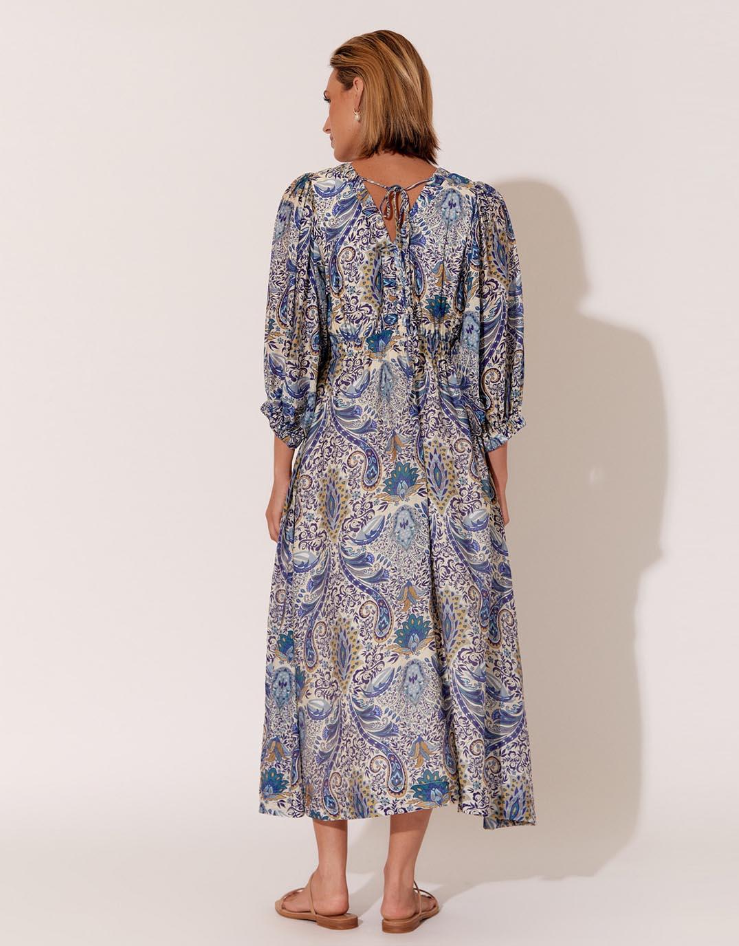 Buy Carla Paisley Midi Dress - Navy Adorne for Sale Online Australia ...