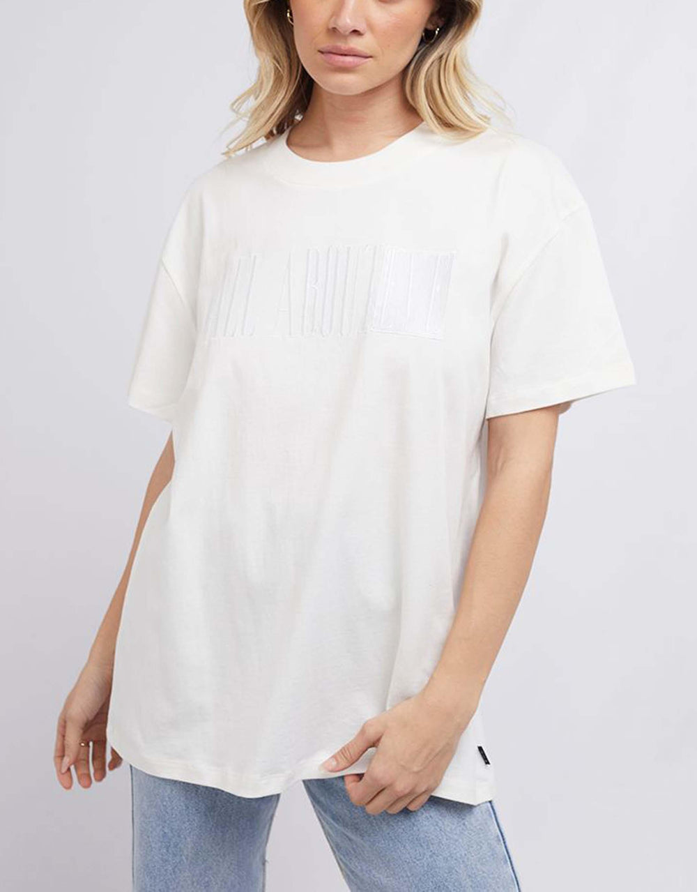 All white clearance tee