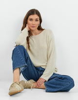 Eventide Boat Neck Long Sleeve Jumper - Natural