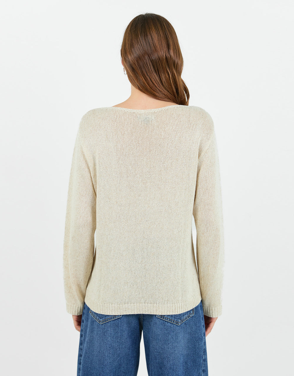 Eventide Boat Neck Long Sleeve Jumper - Natural