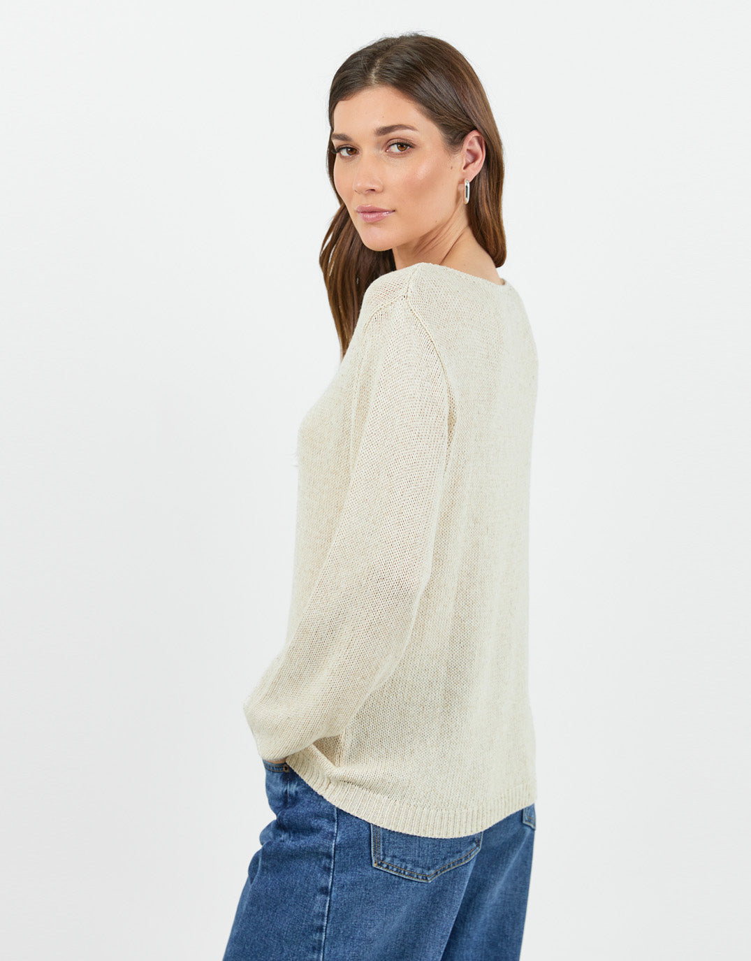 Eventide Boat Neck Long Sleeve Jumper - Natural