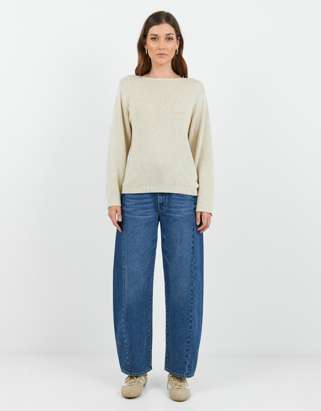 Eventide Boat Neck Long Sleeve Jumper - Natural