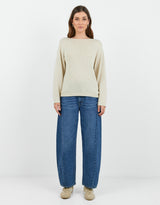 Eventide Boat Neck Long Sleeve Jumper - Natural