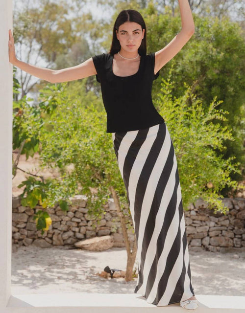 among-the-brave-fiery-skirt-black-sand-stripe-womens-clothing