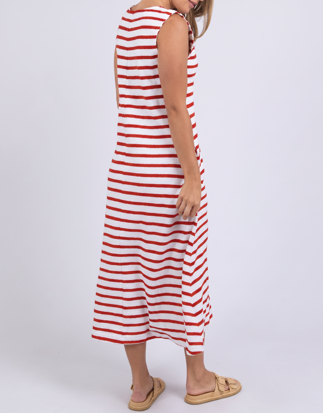 Aspen Stripe Dress - Red
