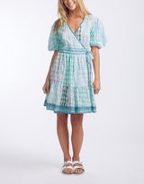 Azure - Geo Wrap Dress - Green - White & Co Living Dresses