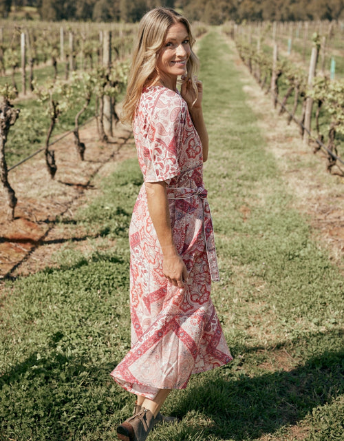 Among The Vines Midi Dress - Sunset Paisley