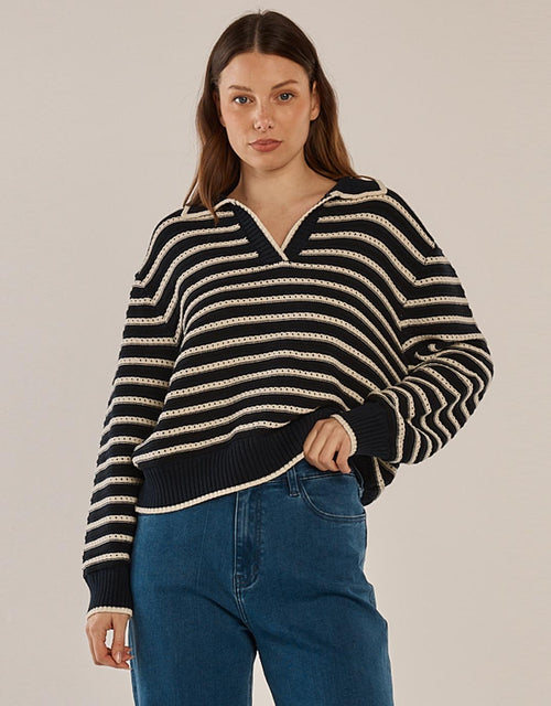 betty-basics-aberdeen-polo-knit-sweat-navy-stripe-womens-clothing
