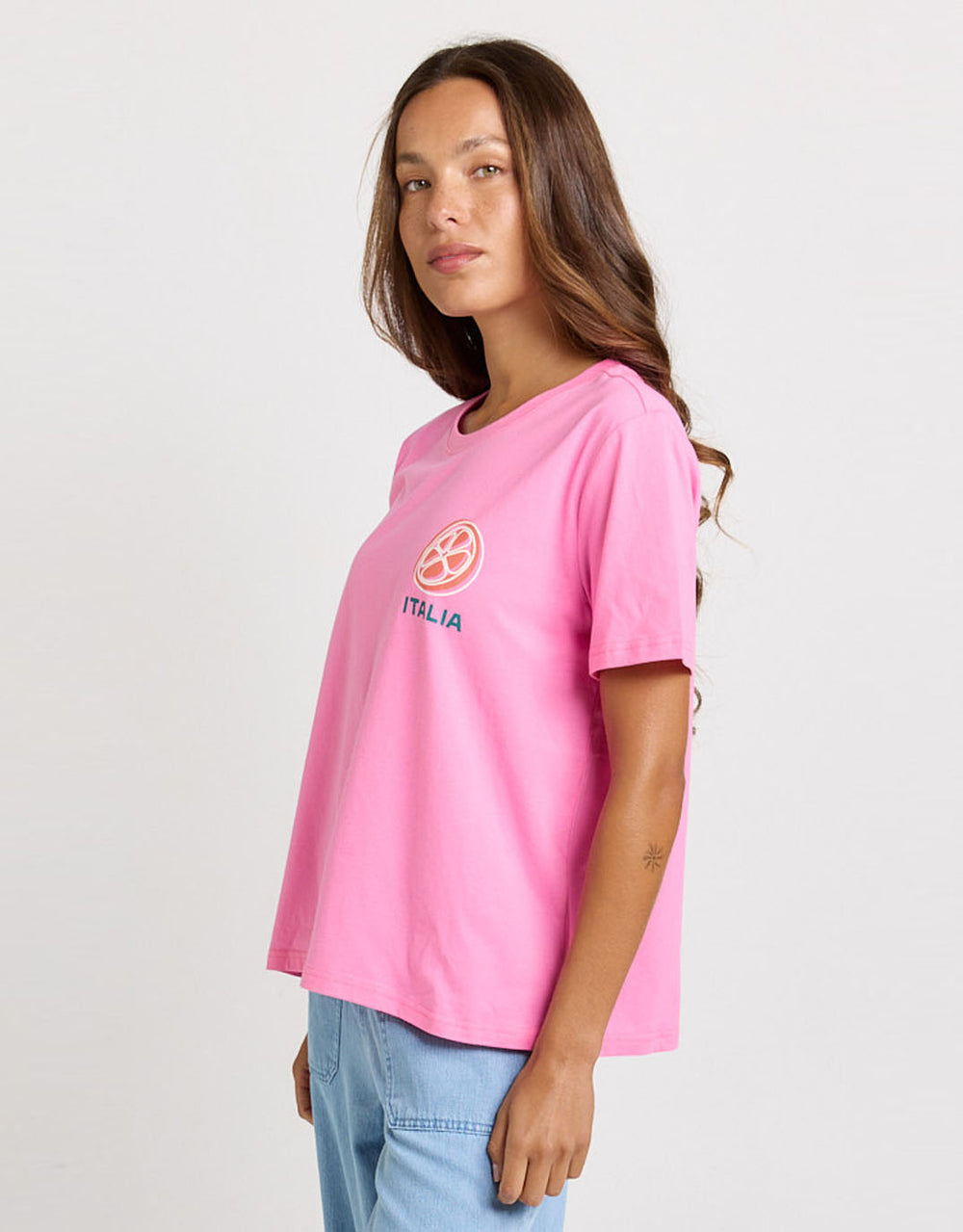 Ellia Print Tee - Italian Orange Print
