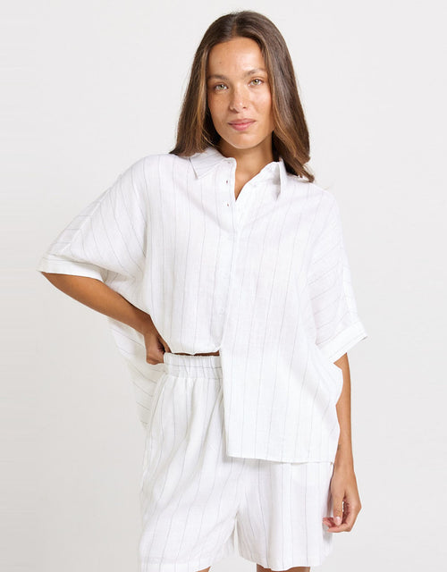 Ophelia Shirt - White/Black Stripe