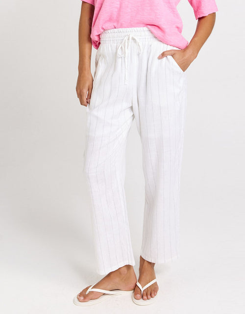 Palm Relax Pant - White/Black Stripe