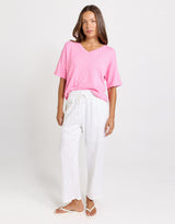 Palm Relax Pant - White/Black Stripe