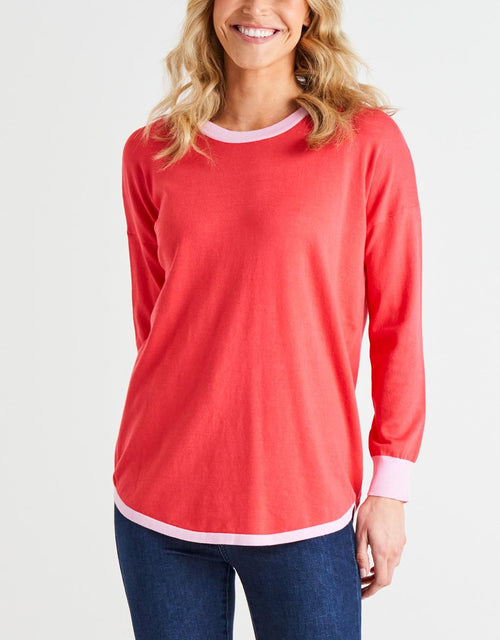 betty-basics-sophie-knit-jumper-pink-tipping-womens-clothing
