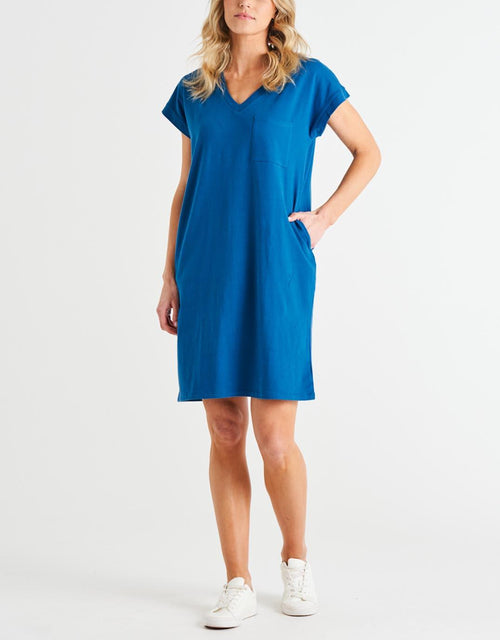 Betty Basics - Zena T-Shirt Dress - Persian Blue - White & Co Living Dresses