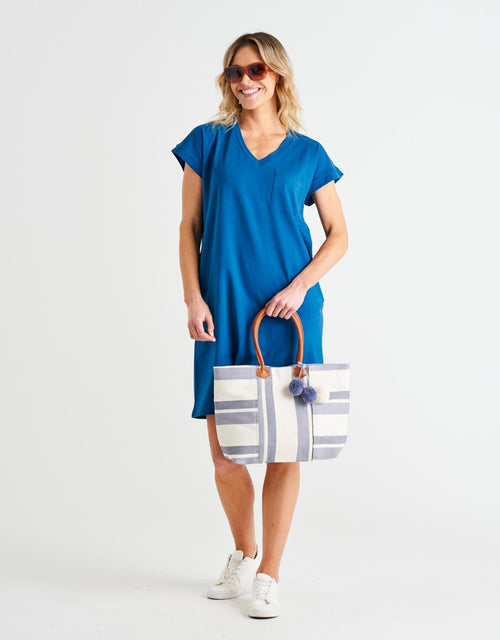 Betty Basics - Zena T-Shirt Dress - Persian Blue - White & Co Living Dresses