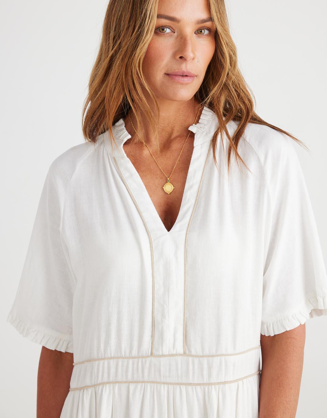 Brave + True - Soiree Dress - White/Natural - White & Co Living Dresses