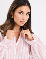 by-rosa-connection-button-front-blouse-pink-stripe-womens-clothing