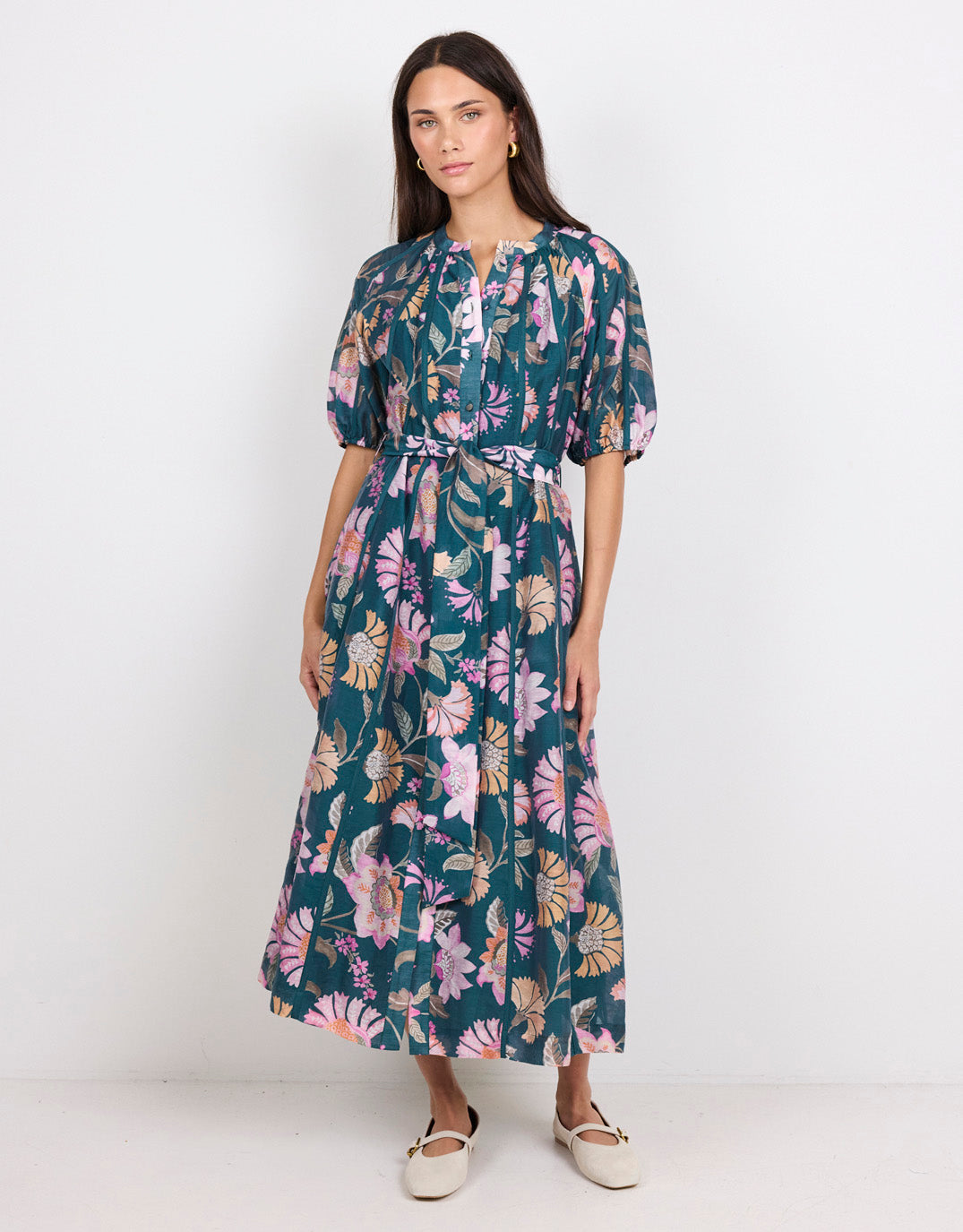 by-rosa-intuition-scarf-print-puff-sleeve-maxi-shirt-dress-petrol-womens-clothing