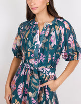 by-rosa-intuition-scarf-print-puff-sleeve-maxi-shirt-dress-petrol-womens-clothing
