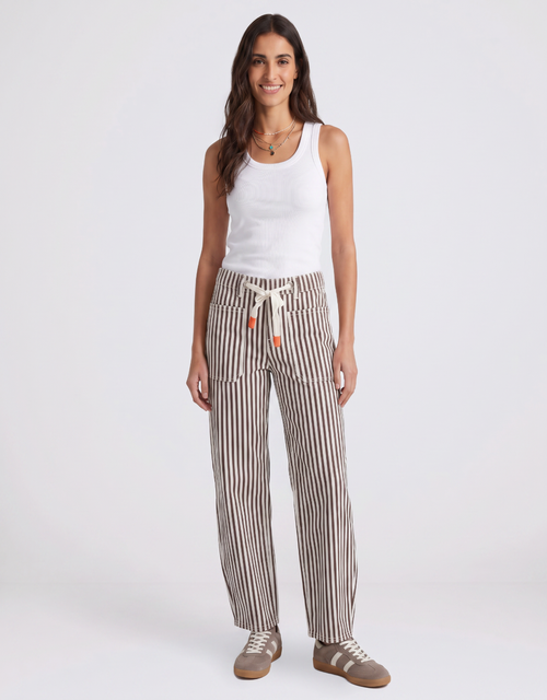 Carter Barrel Jeans - Chocolate Stripe