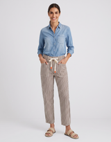Carter Barrel Jeans - Chocolate Stripe