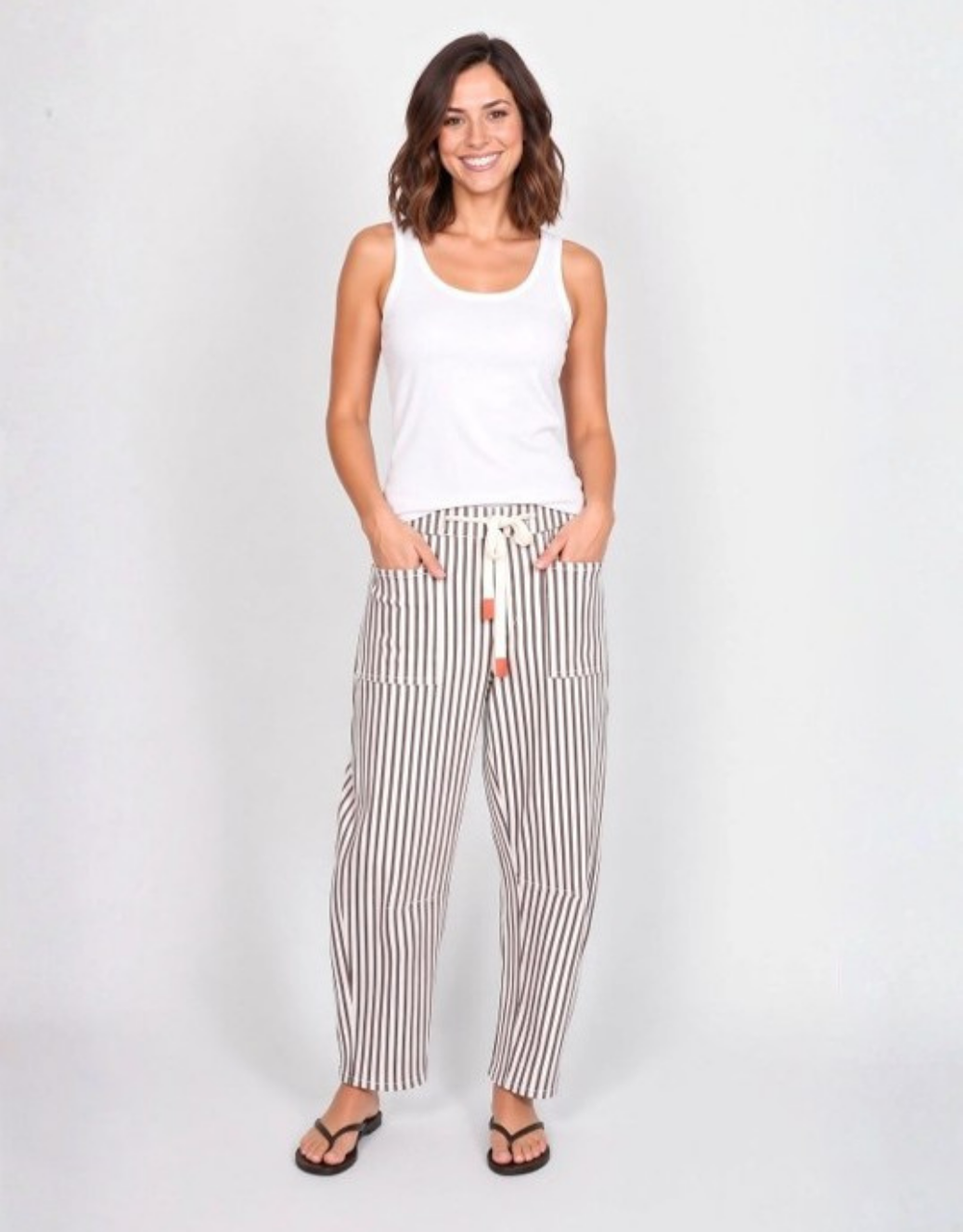 Carter Barrel Jeans  - Chocolate Stripe