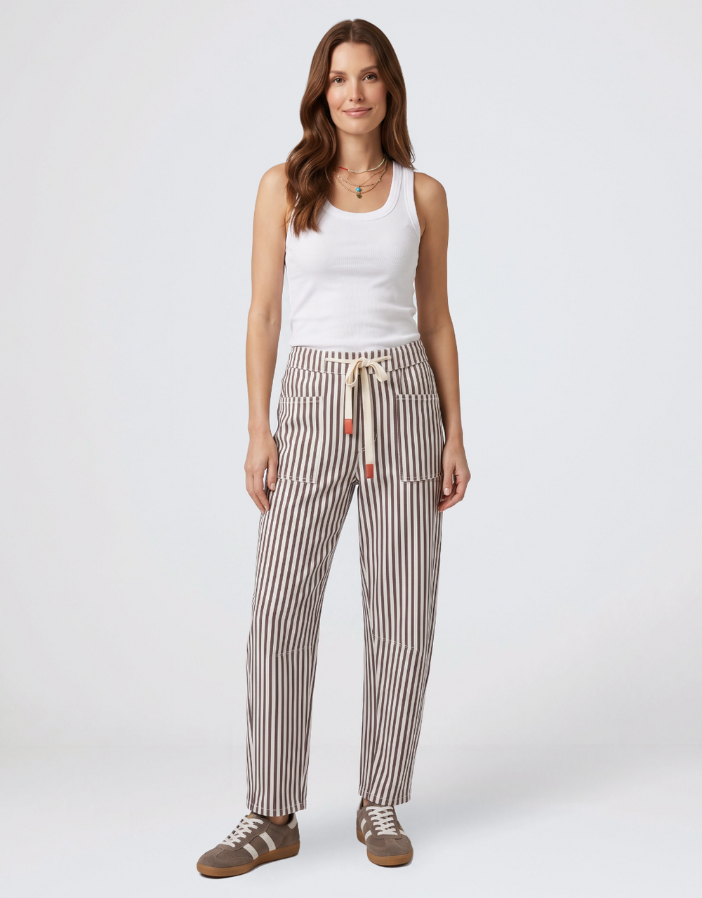 Carter Barrel Jeans  - Chocolate Stripe