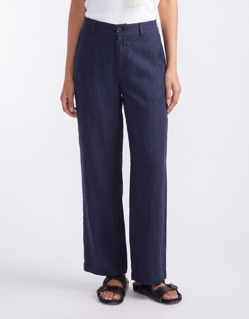 Chicago Linen Pant - Navy